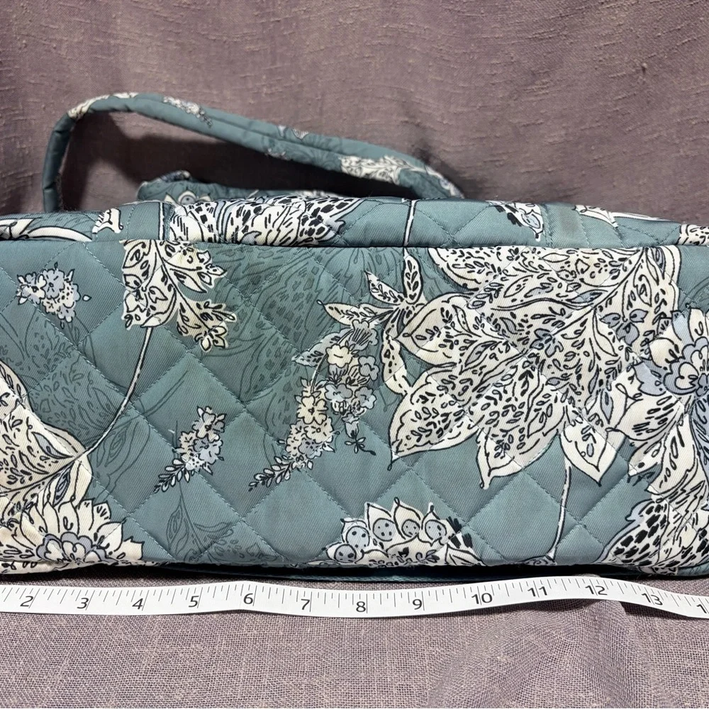 Vera Bradley Quilted Floral Tote Bag in Teal Blue - Picture 6 of 7